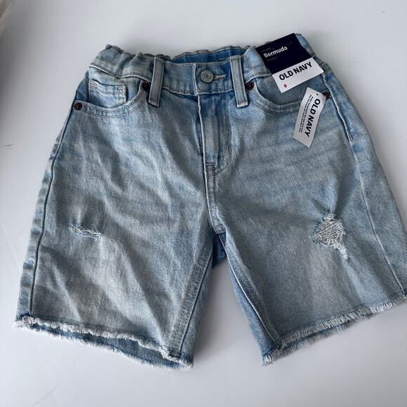 New Old Navy Hiah-Waisted Cut-Off Jean Bermuda Shorts - Picture 1 of 5